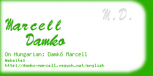 marcell damko business card